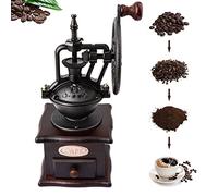 Aedcbaide Moulin à café manuel, moulin à grains de café en bois, moulins à café à main rétro, moulin à café vintage de style britannique antique, réglage de la grossièreté réglable avec tiroir