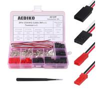 AEDIKO JST Lot de 40 connecteurs servo mâle femelle à sertir Kit de câble compatible JST SYP Futaba pour Hitec Spektrum RC