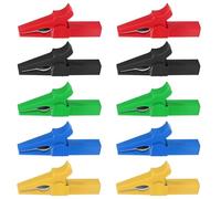 AEDIKO Lot de 10 pinces crocodiles 220 V 30 A isolées avec protection complète - Pinces crocodiles électriques pour multimètre et pince de test