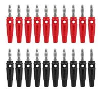 AEDIKO Lot de 20 fiches bananes de 4 mm à courant élevé empilables 32 A sans soudure