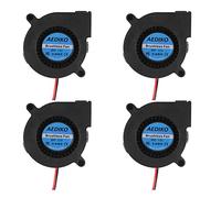 AEDIKO Lot de 4 ventilateurs de refroidissement 5015 pour imprimante 3D DC 12 V double roulement à billes 50 x 50 x 15 mm 0,17 A Turbo