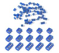 AEDIKO Lot de 50 connecteurs de borniers à vis à 2 broches, 3 broches, 4 broches, pas de 5 mm (2 broches, 10 pièces à 3 broches, 10 pièces à 4 broches)