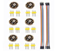 AEDIKO Lot de 6 modules de microphone omnidirectionnels INMP441 haute précision 24 bits Data I2S Interface de sortie numérique haute sensibilité avec câble de cavalier 10 broches M/F F/F