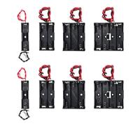 AEDIKO Lot de 8 supports de piles AA - 2 supports de batterie AA - 2 x 1,5 V - 2 x 1,5 V - 2 x 3 AA - Avec fil - 2 supports de batterie 4 x 1,5 V 4 AA