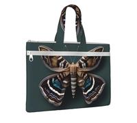 aeegda Superbe sac fourre-tout en toile avec imprimé papillon de nuit, fournitures de bureau, réunion, week-end, escapade