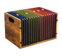 AEEHFENG Boîte de classement pour dossiers suspendus avec poignées pour bureau - Bac de rangement peu encombrant pour format lettre - Design ouvert pour un accès rapide et une organisation efficace