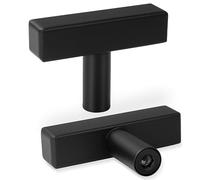 AEEKEL Lot de 30 poignées de tiroir carrées noir mat de 5,1 cm de long, poignées de cuisine à trou unique pour armoires, quincaillerie d'armoire en acier inoxydable pour chambre à coucher, salle de