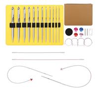 Aeelike 12 PCS Crochet Tricot Ergonomique, 3,0-10,0mm Aluminium Aiguilles à Crochet, Crochet Tunisien avec 40/60/80/100cm Cable et Pochette de Rangement, Pulls, Gants au Crochets pour Débutants