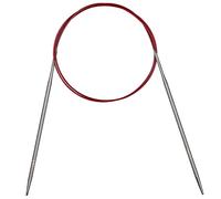 Aeelike Aiguilles à tricoter circulaires de 4,0 mm, 100 cm, aiguilles circulaires en métal avec câble flexible, aiguilles à tricoter fixes en acier inoxydable, aiguilles à tricoter longues et rondes