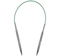 Aeelike Aiguilles à tricoter circulaires de 5,5 mm 40 cm Aiguilles à tricoter rondes courtes avec câble flexible Aiguilles circulaires en métal pour chaussettes à tricoter, épingles à tricoter
