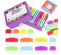 Aeelike Blocage Tricot Pour Tapis de Tension à Tricoter, Knit Blocker Box avec 20pcs Ensemble de Blocage de Tricot, Tapis de Tension Crochet Accessoires