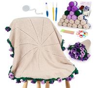 Aeelike Kit Crochet Débutant Complet de Couverture Bouquet de Fleurs, Bouquet au Crochet Pliable et Doux Fait Main pour Bébé, Convient pour les Anniversaires, la Décoration Intérieure, Muguet