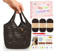 Aeelike Kit Crochet Debutant Complet pour Sac avec Tutoriel, Marron