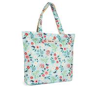 Aeelike Petit sac à tricoter, sac de rangement pour laine et aiguilles, sac à tricot pour enfants, sac de rangement pour fil à tricoter, sac fourre-tout à motif de fleurs bleu menthe