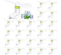Aeergured Lot de 24 mini ventilateurs de téléphone portable 2 en 1 compatibles avec iPhone, iPad, smartphone Android, tablette - Accessoires d'été colorés et puissants pour téléphone portable (lot de