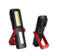 AeeYui Lampe de Travail COB Baladeuse LED,USB Rechargeable Inspection Lampe Portable avec Base Magnique, Lampe dInspection avec Clip Crochet daimant(Rouge)