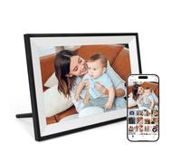 AEEZO Cadre photo numérique WLAN, cadre photo numérique de 10,1 pouces avec mémoire de 32 Go intégrée, écran tactile IPS 1280 x 800, rotation automatique, installation facile et partage de photos ou