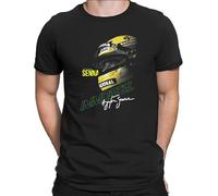 AEFDHGSN The Legend Ayrton Senna T-shirt de Noël pour homme Motif Formula Fans Noir, Noir , XL