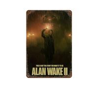 AEFEUGBE Affiche de jeu Alan Wake - Décoration murale en métal - Décoration moderne de bar - 30 x 20 cm