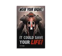 AEFEUGBE Fallout Wear Your Badge Poster décoratif sur toile pour chambre à coucher 40 x 60 cm