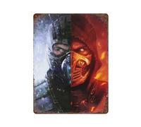 AEFEUGBE Poster de jeu Mortal Kombat - Décoration murale en métal - Décoration de bar moderne - 40 x 30 cm