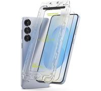 Aefj-Easy Slide Tempered Glass Compatible Avec Verre Trempé Samsung Galaxy S25 / S24 Protecteur D'écran Qualité Hd Transparent Anti-Rayures 9h Dureté Application Facile