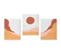 AEFOUU Affiche abstraite moderne représentant une rivière au lever du soleil, style bohème, sur toile, 30 x 42 cm, sans cadre Décoration murale idéale pour une chambre ou un salon