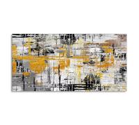 AEFOUU Affiche murale grand format, style nordique rétro, unisexe, abstraite, lignes noires et dorées (70x140 cm, cadre intérieur), pour la décoration du salon ou de la maison