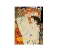 AEFOUU Affiches et reproductions sur toile du célèbre tableau « Mère et Béb頻 de Gustav Klimt : art mural abstrait « Le Baiser de Klimt », décoration intérieure (30 x 42 cm/sans cadre)