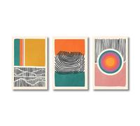AEFOUU Ensemble de 3 affiches murales à blocs de couleur, illustrations abstraites, style moderne du milieu du siècle, décoration bohème pour salon 30x42cm sans cadre