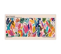 AEFOUU Grande affiche d'exposition Matisse Bauhaus Feuilles géométriques, impression sur toile abstraite, art mural minimaliste pour la décoration intérieure (80x160cm/cadre intérieur)