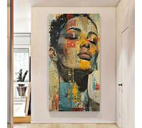 AEFOUU Grande toile imprimée de style classique moderne, décoration murale pour salon et chambre (25x50cm/sans cadre)