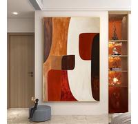 AEFOUU Grands tableaux pour le mur du salon, grandes peintures géométriques abstraites, impressions sur toile encadrées, œuvres d'art, décorations murales pour la maison 80x130cm(32x51in)