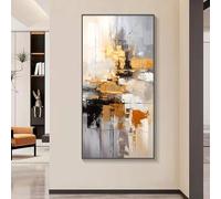 AEFOUU Impressions murales encadrées, grandes peintures verticales abstraites minimalistes modernes pour salon, décoration d'intérieur, 80x160cm cadre noir