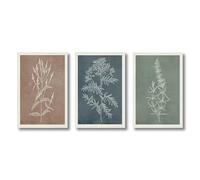 AEFOUU Lot de 3 affiches sur toile, art mural, impressions botaniques florales de fleurs sauvages, peinture d'art minimaliste, décoration murale pour salon et chambre (60x90cm/cadre intérieur)
