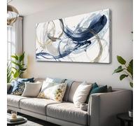 AEFOUU Tableau abstrait sur toile, style graffiti coloré et fantastique, décoration murale moderne pour salon et cuisine (50 x 102 cm / 20 x 40 pouces)