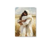 AEFOUU Tableau décoratif vintage classique représentant Dieu enlacé impression sur toile HD (50 x 70 cm idéal pour le salon ou la chambre Parfait pour décorer la maison le salon ou la chambre