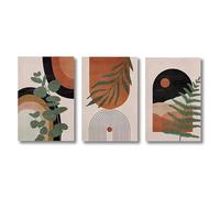 AEFOUU Tableau mural, affiche, illustration abstraite de la nature représentant une dune du désert et une feuille de palmier, pour salon ou maison Art moderne et style bohème 20x30cm Cadre intérieur