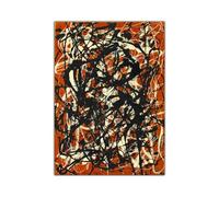 AEFOUU Tableau sur toile « Forme libre » de Jackson Pollock, affiche, décoration murale moderne pour la maison ou le salon, 50 x 75 cm, sans cadre