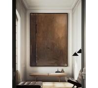 AEFOUU Tableaux muraux pour salon, cadres de peinture abstraite marron foncé, art abstrait, décoration moderne 70x110cm(28x43in)