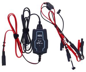 AEG 005185 Chargeur de Batterie Voiture Moto 6V 12V, 1A, 4 à 30Ah, Compatible Multi-batteries