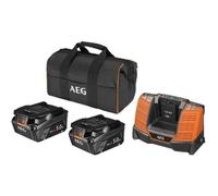 AEG - 2 batteries Pro lithium 18V 5 0 Ah HIGH DEMAND chargeur en sac - SETLL1850SHD