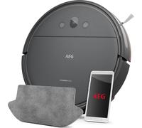 AEG AR61UW1DG Aspirateur-robot, gyroscope + caméra, batterie au lithium, 14,4 V, autonomie 120 min, réservoir d'eau 0,25 l, application iOS/Android, 2 brosses motorisées