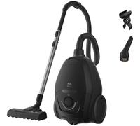 AEG Aspirateur avec Sac VX83-2EBR VX8.3, Silencieux 64dB, AllFloor Auto Buse pour Tous Types de Sols, HEPA Filtre Lavable, Rayon d'action 12 m, Capacité 3,5 L, 750 W, Noir