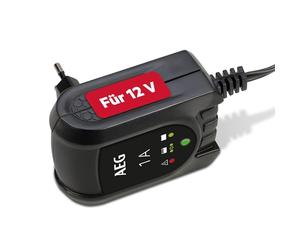 AEG Automotive 97175 Chargeur de batterie à impulsions avec microprocesseur MB 1.0, entraîneur de batterie 12 volts 4 niveaux, chargeur de préservation avec fonctions de sécurité
