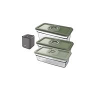 AEG AVFK1+ Fresh Kit+ Machine à emballer sous vide (pompe de mise sous vide manuelle, 3 récipients hermétiques avec fonction date, mise sous vide rapide des aliments, conservation des nutriments)