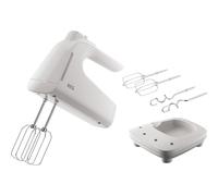 AEG Batteur à main avec fouet, AHM4W, 500 W, 5 vitesses, fonction turbo, idéal pour mixer, pétrir, hacher et battre, accessoire en acier inoxydable, passe au lave-vaisselle, blanc