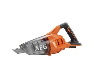 AEG BHSS18-0 Aspirateur compact à batterie 18 V, avec rallonge, comprend pré-filtre lavable, récipient amovible et transparent pour vérifier le remplissage, batterie non incluse