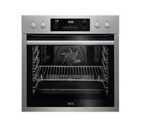 AEG BPS331160M Four multifonction, nettoyage pyrolytique, 10 fonctions, 45 programmes, cuisson uniforme, ventilateur XXL, poignées rétractables, écran LCD tactile, acier inoxydable, classe A+, 71