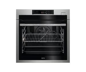 AEG BSE782380M Four multifonction avec nettoyage pyrolytique, 20 fonctions, sonde thermique, écran tactile TFT couleur, 225 recettes, fermeture en douceur, anti-traces de doigts, Inox, A++, 70 litres